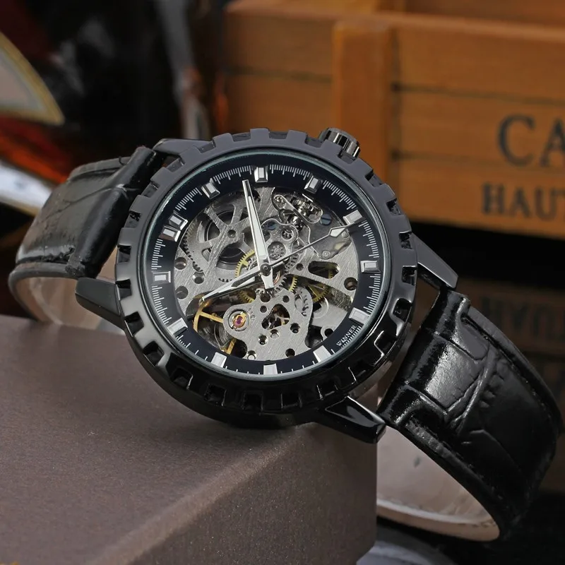 Fashion WINNER Men Luxury Brand Casual Skeleton Leather Band Watch Automatic Mechanical Wristwatches Gift Box Relogio Releg
Fashion WINNER Men Luxury Brand Casual Skeleton Leather Band Watch Automatic Mechanical Wristwatches Gift Box Relogio Releg