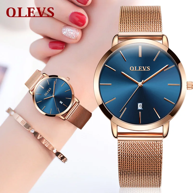 OLEVS Women watches Rose Gold Milan Steel Ultra-thin Ladies Watch date Fashion Waterproof Japanese Quartz Movement Clock relogio
OLEVS Women watches Rose Gold Milan Steel Ultra-thin Ladies Watch date Fashion Waterproof Japanese Quartz Movement Clock relogio