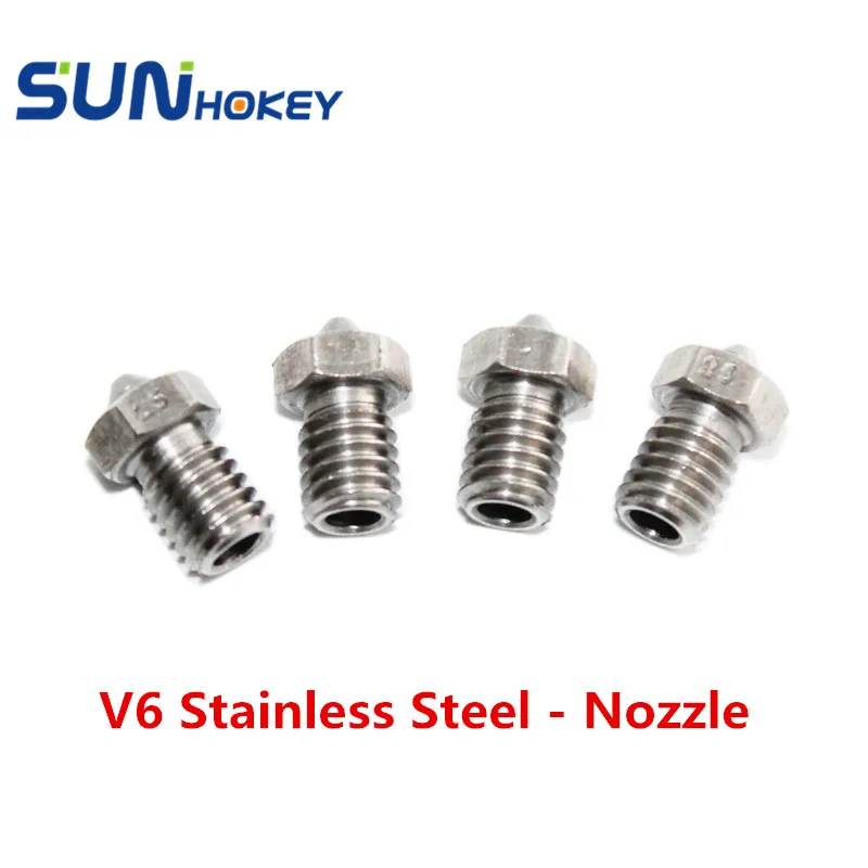 2016 5pcs/lot High Quality 3D Printer Nozzles 0.25/0.4/0.8mm V6 Stainless Steel Nozzle optional size for 1.75/3.0mm
2016 5pcs/lot High Quality 3D Printer Nozzles 0.25/0.4/0.8mm V6 Stainless Steel Nozzle optional size for 1.75/3.0mm