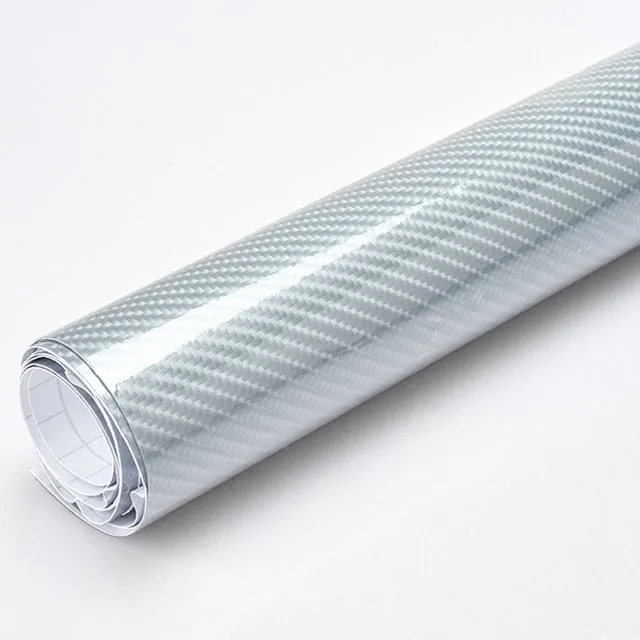 Car Styling high glossy 5D Silver carbon fiber vinyl film carbon fiber car wrap sheet Roll film tool Car sticker Decal
Car Styling high glossy 5D Silver carbon fiber vinyl film carbon fiber car wrap sheet Roll film tool Car sticker Decal