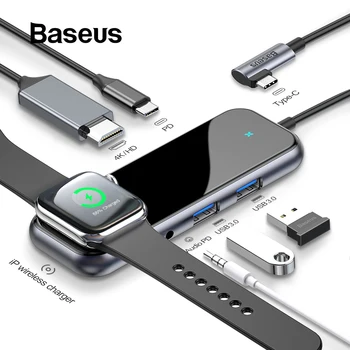 Baseus USB C HUB to USB 3.0 HDMI RJ45 Adapter for MacBook Pro Air Multi Type C HUB with Wireless Charge for USB-C HUB
Baseus USB C HUB to USB 3.0 HDMI RJ45 Adapter for MacBook Pro Air Multi Type C HUB with Wireless Charge for USB-C HUB