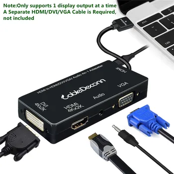 HDMI Adapter to HDMI 4K VGA DVI Converter Multiport HDMI Converter for PS4 Computer HDTV 4 IN1 Video Audio Cable HDMI Adapter
HDMI Adapter to HDMI 4K VGA DVI Converter Multiport HDMI Converter for PS4 Computer HDTV 4 IN1 Video Audio Cable HDMI Adapter