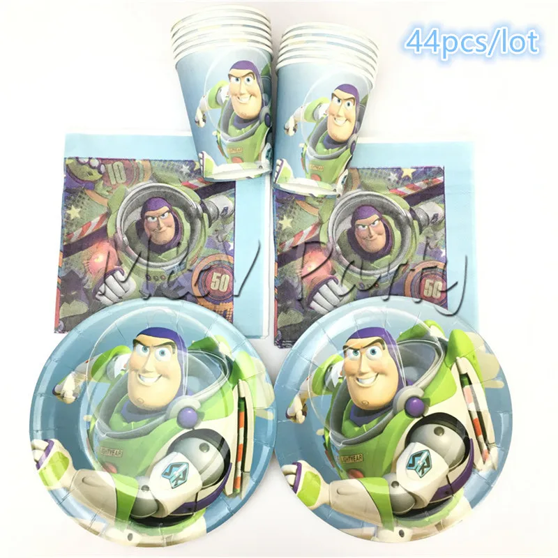 44pcs/lot Toy Story Buzz Lightyear Disposable Tableware Set Birthday Baby Shower 7inch Plate Cup Set Kid Birthday Party Supplies
44pcs/lot Toy Story Buzz Lightyear Disposable Tableware Set Birthday Baby Shower 7inch Plate Cup Set Kid Birthday Party Supplies