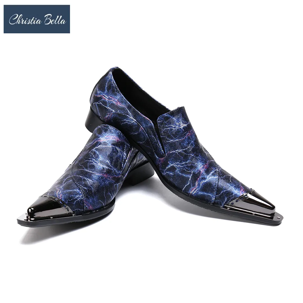 Christia Bella Fashion Men Leisure Dress Shoes Designer Metal Toe Slip On Boat Shoes Lightning Printed Man Wedding Party Shoes
Christia Bella Fashion Men Leisure Dress Shoes Designer Metal Toe Slip On Boat Shoes Lightning Printed Man Wedding Party Shoes