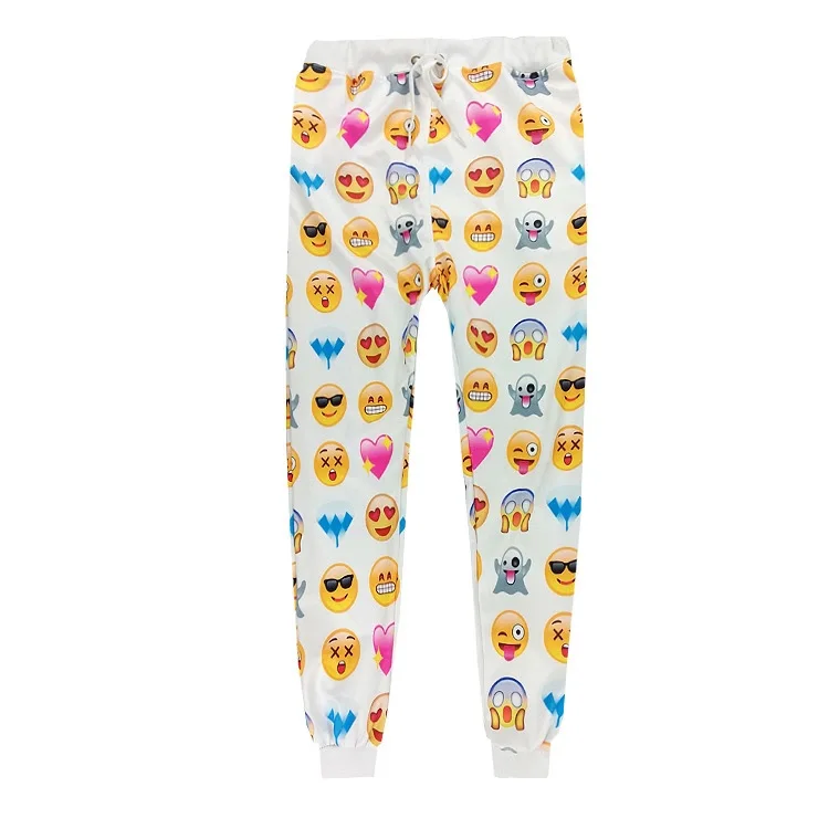 Fashion Men Cute Emoji Face Expression Pants Loose Punk Drawstring Waist Soprtwear Jogger Trousers for Unisex
Fashion Men Cute Emoji Face Expression Pants Loose Punk Drawstring Waist Soprtwear Jogger Trousers for Unisex