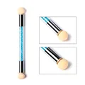 ROSALIND Nail Art Manicure acrylic Brush Tool Set Material Double Head Glitter Powder Gel Nail Design Polish Gradient Brush