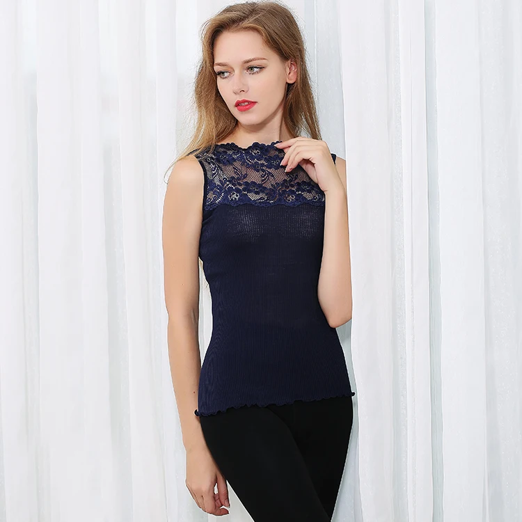 70%Silk +30% Cotton Ladies Lace Vest Stomacher Type High Elastic Thread Slim Vest Women Sexy Camisoles
70%Silk +30% Cotton Ladies Lace Vest Stomacher Type High Elastic Thread Slim Vest Women Sexy Camisoles