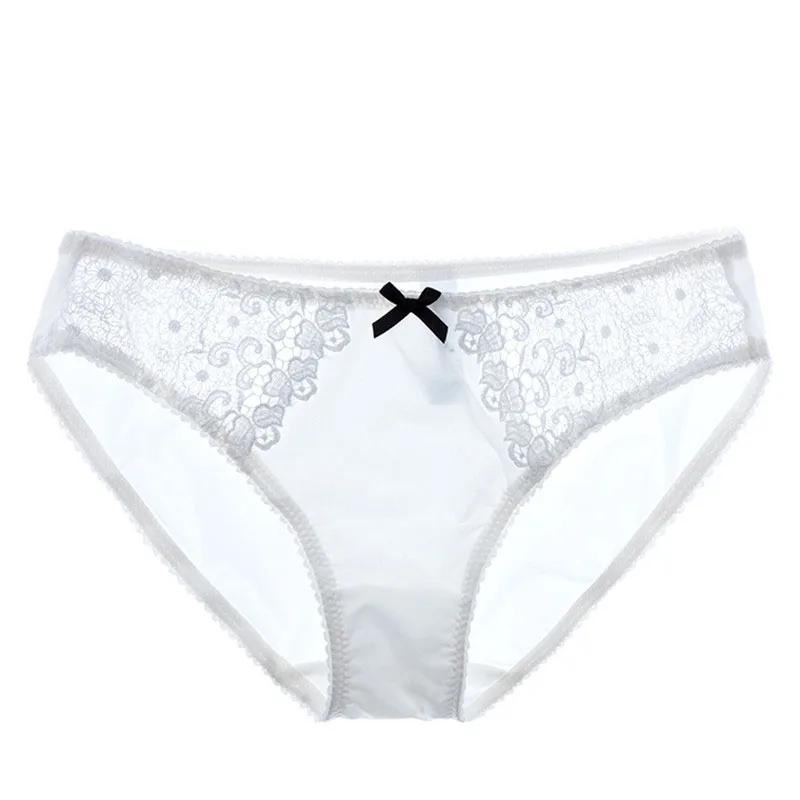 Новые белые кружевные прозрачные сексуальные трусики для девушек брифы XL