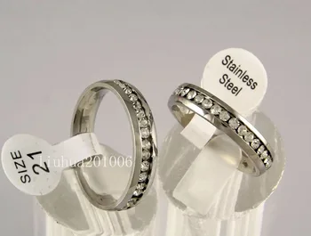 Wholesale 36 Pcs Comfortable Fashion Stainless Steel Rings Full circle with CZ, Fashion Jewelry Free Shipping
Wholesale 36 Pcs Comfortable Fashion Stainless Steel Rings Full circle with CZ, Fashion Jewelry Free Shipping