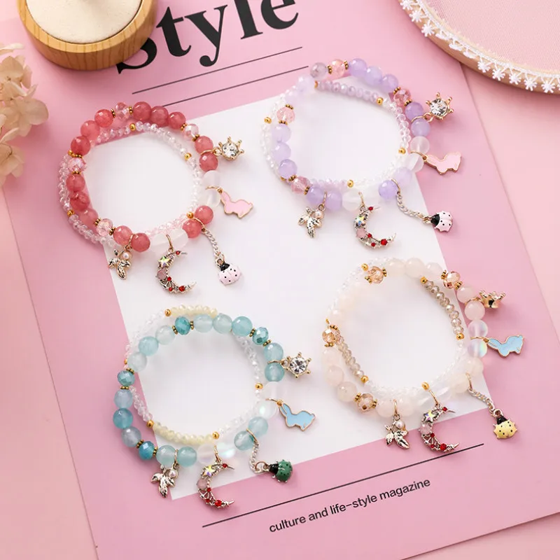 Double Layer Cartoon Beaded Bracelets Set Rabbit Natural Stone Charm Bracelets for Women 2019 Sweet Jewelry Bracelet Femme Gifts
Double Layer Cartoon Beaded Bracelets Set Rabbit Natural Stone Charm Bracelets for Women 2019 Sweet Jewelry Bracelet Femme Gifts