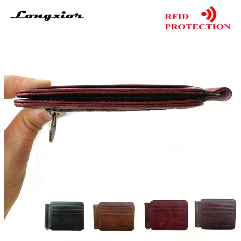 RFID BLOCKING 2019 New Leather Money Clip Metal Wallet Men Thin Billfold Folded Clamp for Money Credit Cash Clips
RFID BLOCKING 2019 New Leather Money Clip Metal Wallet Men Thin Billfold Folded Clamp for Money Credit Cash Clips