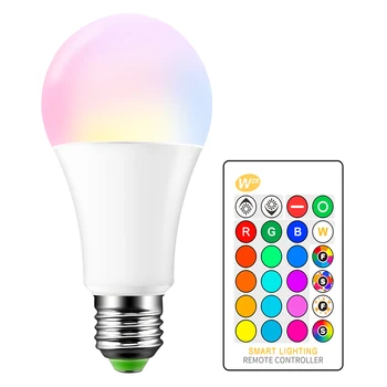 Dimmable RGB Led Bulb Light 15W E27 Led Lamps 16 Color Changing Indoor Decoration Flash Strobe Function With LED Remote Control
Dimmable RGB Led Bulb Light 15W E27 Led Lamps 16 Color Changing Indoor Decoration Flash Strobe Function With LED Remote Control
