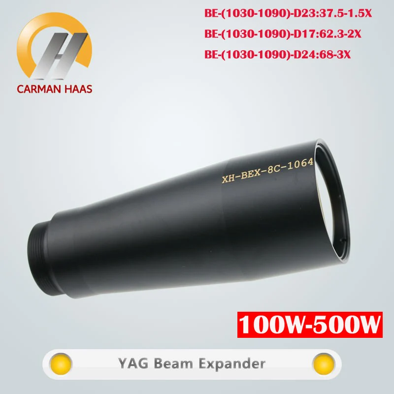 Carmanhaas Fiber YAG 1064nm 1.5X 2X 3X Beam Expander for Laser Galvanometer System M22*0.75 Medium Power 100W-500W
Carmanhaas Fiber YAG 1064nm 1.5X 2X 3X Beam Expander for Laser Galvanometer System M22*0.75 Medium Power 100W-500W