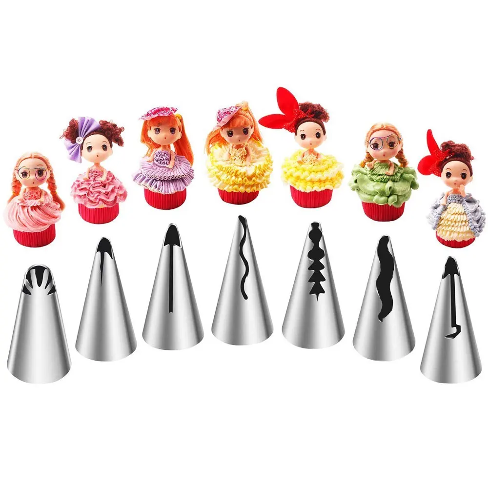 7Pcs/Set DIY Cake Icing Piping Nozzles Tip Set Stainless Steel Pastry Fondant Decorating Tips Kitchen Baking Tool
7Pcs/Set DIY Cake Icing Piping Nozzles Tip Set Stainless Steel Pastry Fondant Decorating Tips Kitchen Baking Tool