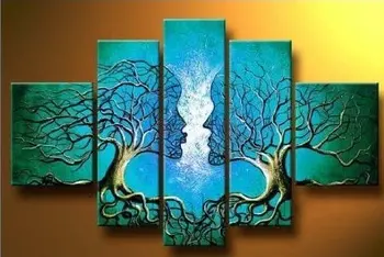 5 Pieces (No Frame) Lake Blue Art Modern Abstract Couple Tree Wall Painting 100% Hand Painted Contemporary Artwork Oil Painting
5 Pieces (No Frame) Lake Blue Art Modern Abstract Couple Tree Wall Painting 100% Hand Painted Contemporary Artwork Oil Painting