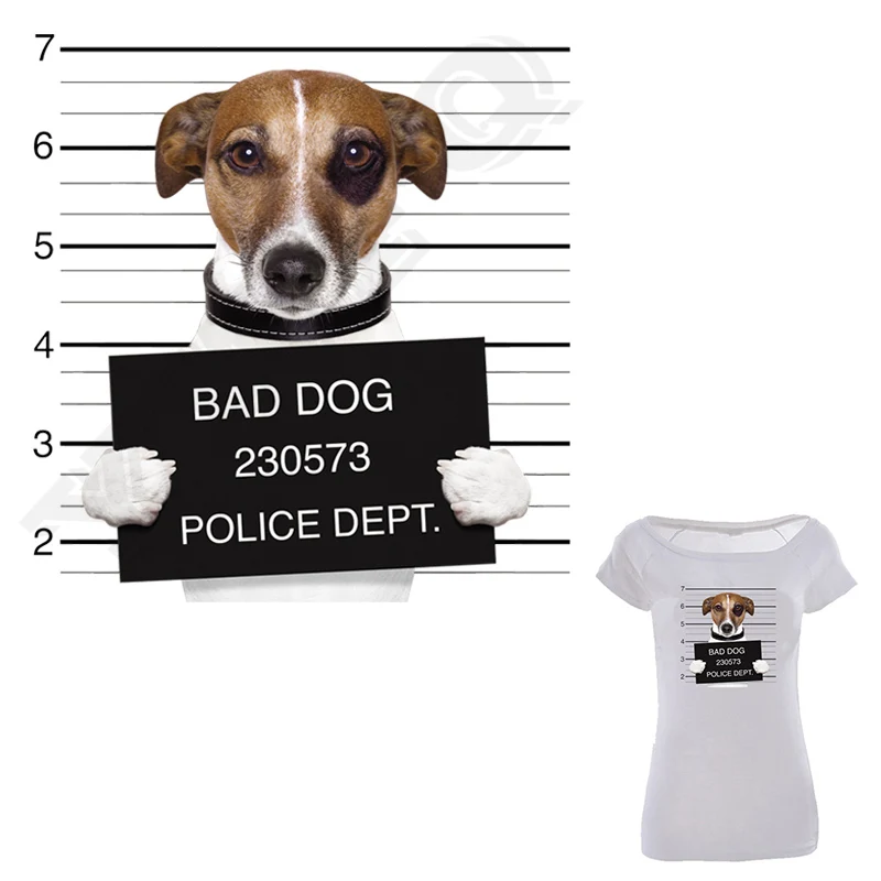 Prison Photo Bad Dog Iron On Appliques Washable Heat Transfers Jeans Stickers DIY Garment Decor Badge Animal Patches For T-shirt
Prison Photo Bad Dog Iron On Appliques Washable Heat Transfers Jeans Stickers DIY Garment Decor Badge Animal Patches For T-shirt