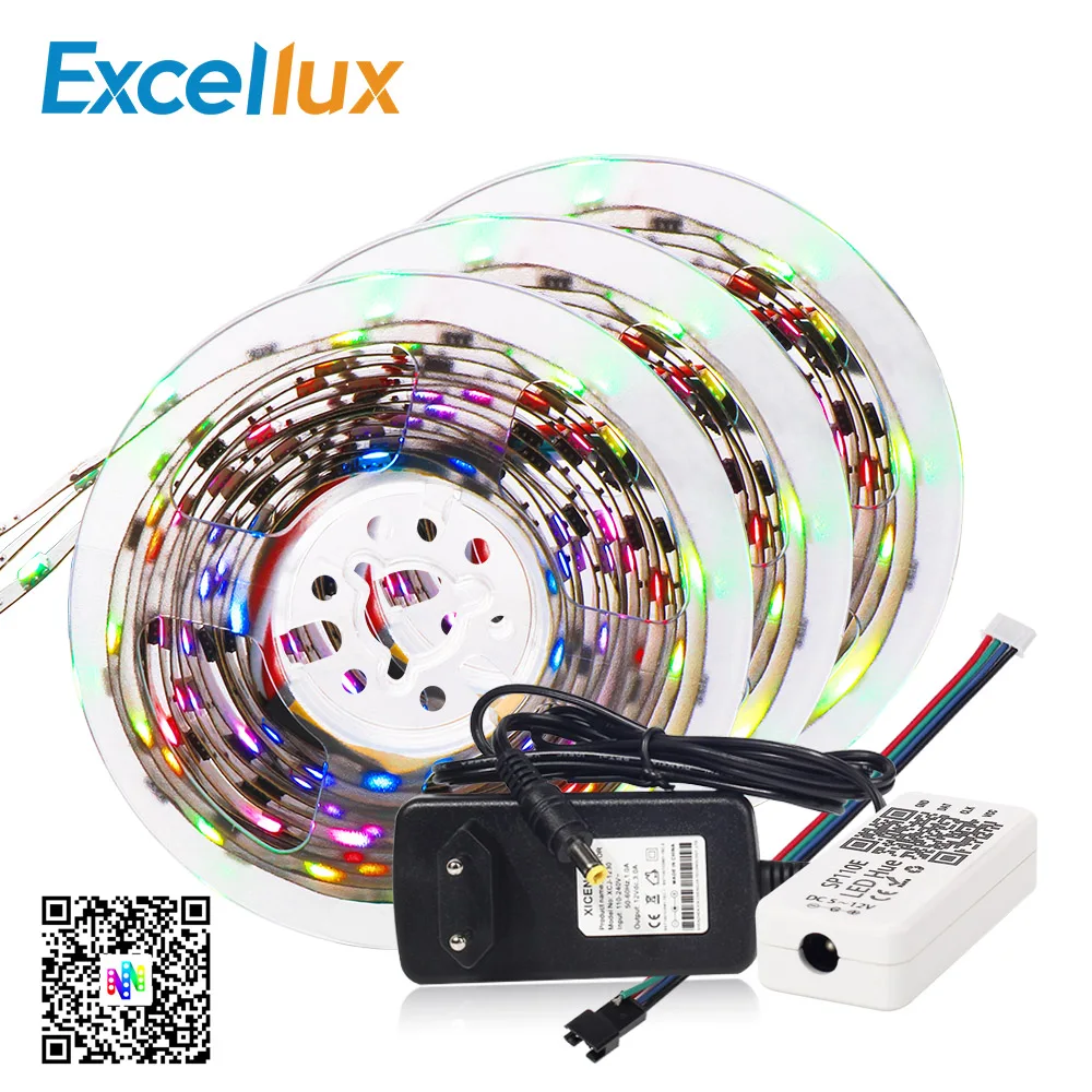 DC 12V WS2811 Digital Led Strip RGB Dream Color 5050 APP Bluetooth Controller Addressable Led Strip Light WS2811 Pixel Strips
DC 12V WS2811 Digital Led Strip RGB Dream Color 5050 APP Bluetooth Controller Addressable Led Strip Light WS2811 Pixel Strips