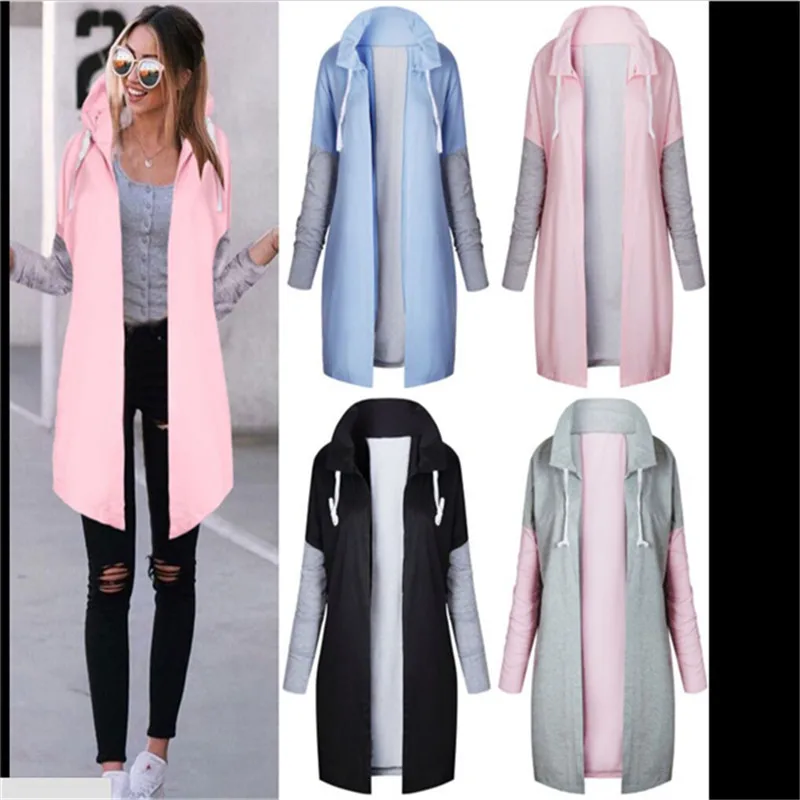Autumn Winter Women Coat and Jacket Contrast Patchwork Long Sleeves Zipper Hooded Women Long Outwear Tops Chaqueta Mujer
Autumn Winter Women Coat and Jacket Contrast Patchwork Long Sleeves Zipper Hooded Women Long Outwear Tops Chaqueta Mujer