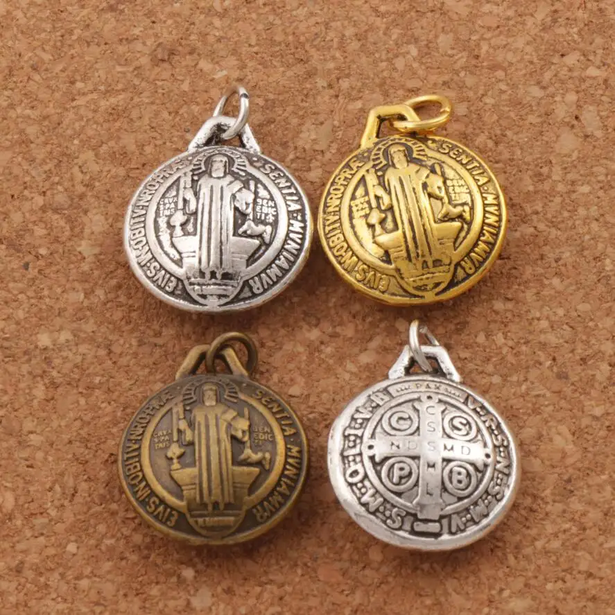 3D Saint Benedict Michael the Protector Medal 6PCS Antique Silver/Bronze/Gold Cross Charm Beads Pendants T1764
3D Saint Benedict Michael the Protector Medal 6PCS Antique Silver/Bronze/Gold Cross Charm Beads Pendants T1764