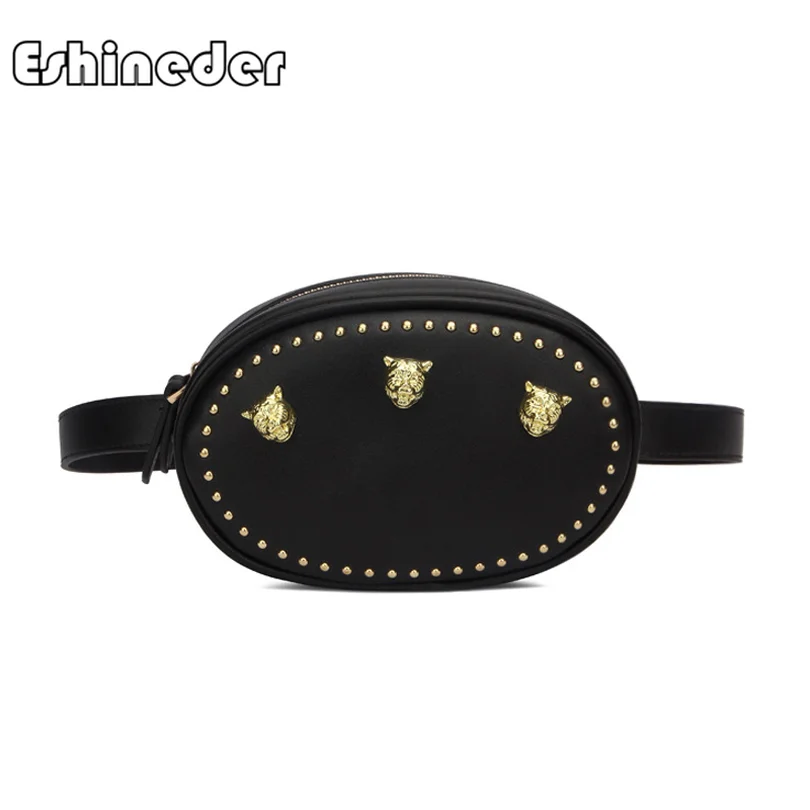ESHINEDER Ladies Waist Bags Fashion Round Woman Belt Bags Handy Fanny Pack Female Tiger Head Studded Leather Belt Pack Hip Bag
ESHINEDER Ladies Waist Bags Fashion Round Woman Belt Bags Handy Fanny Pack Female Tiger Head Studded Leather Belt Pack Hip Bag