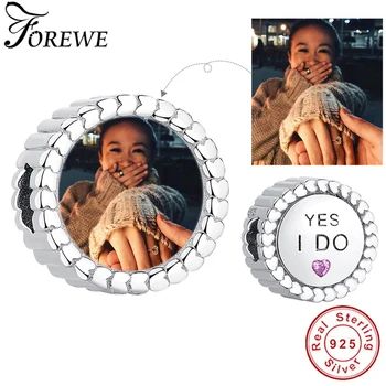 FOREWE Romantic 100% 925 Sterling Silver Propose Charm YES I DO Personal Picture Customized Beads fit Women Jewelry
FOREWE Romantic 100% 925 Sterling Silver Propose Charm YES I DO Personal Picture Customized Beads fit Women Jewelry