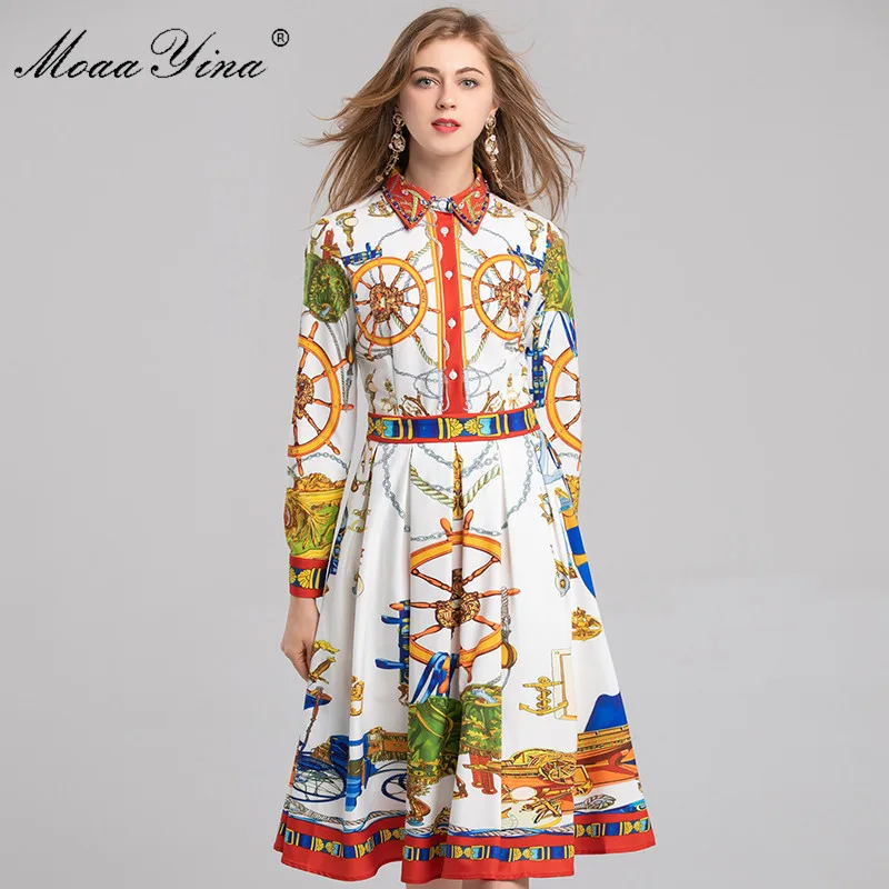 MoaaYina Fashion Designer Runway Dress Spring Women Long sleeve Vintage Print Beading Casual Holiday Slim Elegant Dress
MoaaYina Fashion Designer Runway Dress Spring Women Long sleeve Vintage Print Beading Casual Holiday Slim Elegant Dress