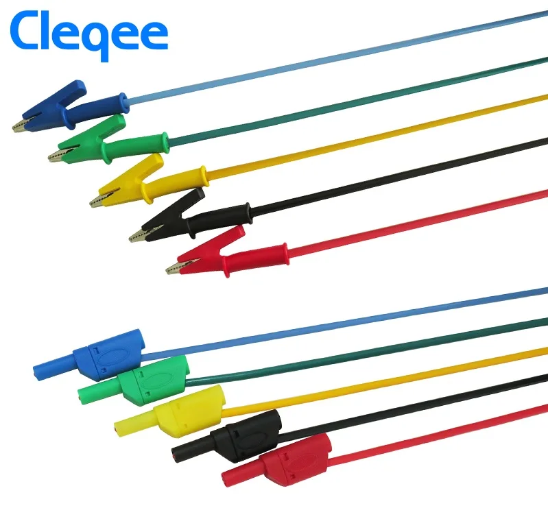 Cleqee P1018A 1 м 4 мм банановый штекер к крокодиловому зажиму тестовый зонд свинцовый провод кабель 5 шт./лот
Cleqee P1018A 1 м 4 мм банановый штекер к крокодиловому зажиму тестовый зонд свинцовый провод кабель 5 шт./лот