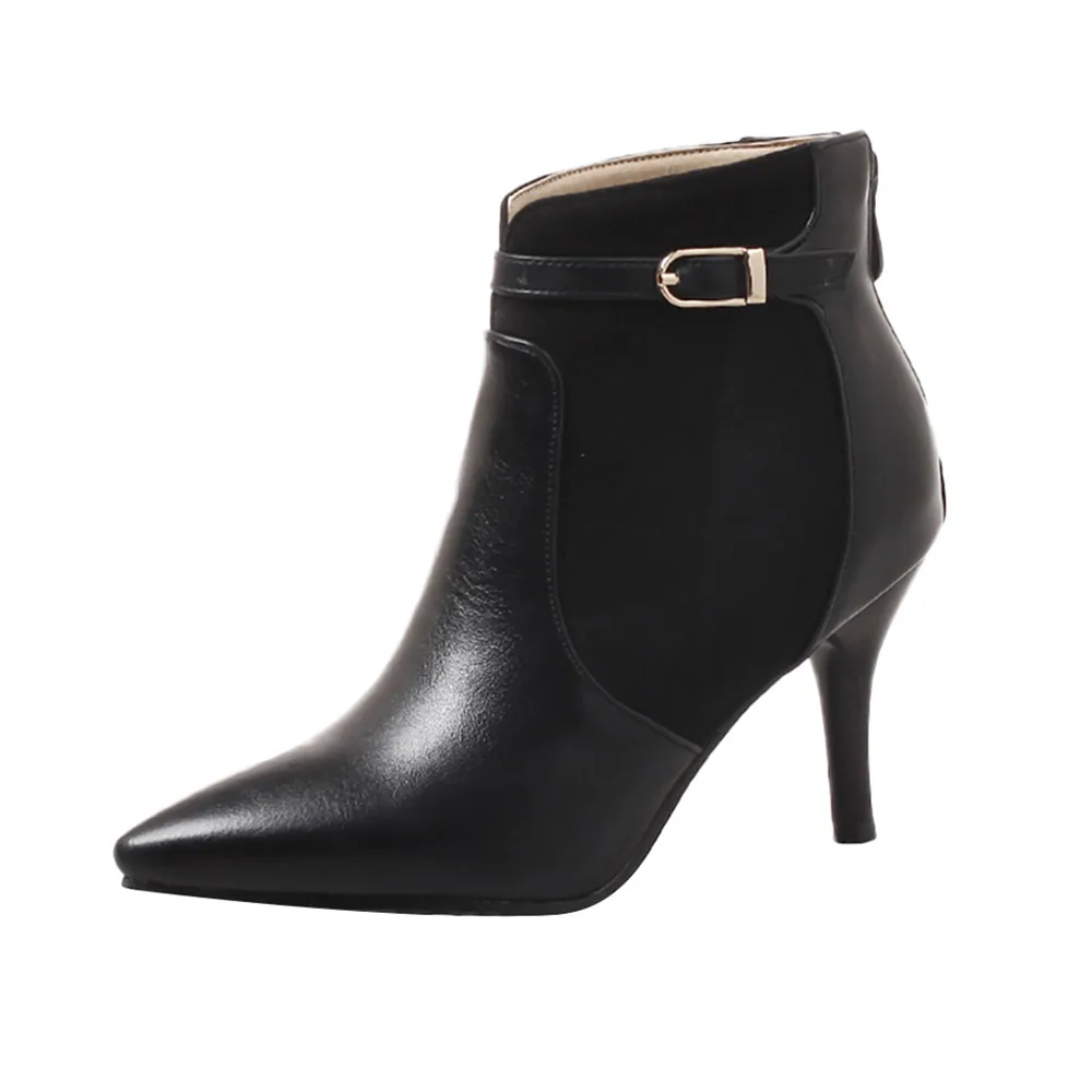 SAGACE Women's pointed high heel stiletto boots belt buckle bare boots wild zipper large size ladies boots new listing 2019
SAGACE Women's pointed high heel stiletto boots belt buckle bare boots wild zipper large size ladies boots new listing 2019