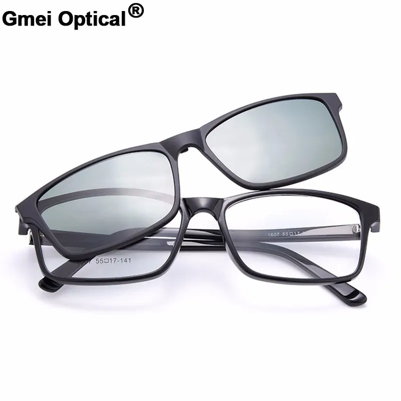 Gmei Optical Urltra-Light TR90 Eyeglasses Frame with Polarized Clip-on Sunshades for Women and Men Eyewear 1607
Gmei Optical Urltra-Light TR90 Eyeglasses Frame with Polarized Clip-on Sunshades for Women and Men Eyewear 1607