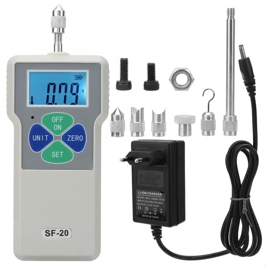 20N Digital Tension Meter Push Pull Force Gauge Measuring Instruments ATL-20 