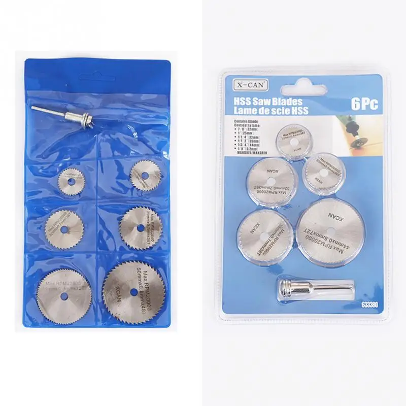 6/7-piece Mini High-speed Steel HSS Rotary Tool 10-25mm Circular Saw Blades Cutting Discs Mandrel for Electric Grinding Cut off
6/7-piece Mini High-speed Steel HSS Rotary Tool 10-25mm Circular Saw Blades Cutting Discs Mandrel for Electric Grinding Cut off
