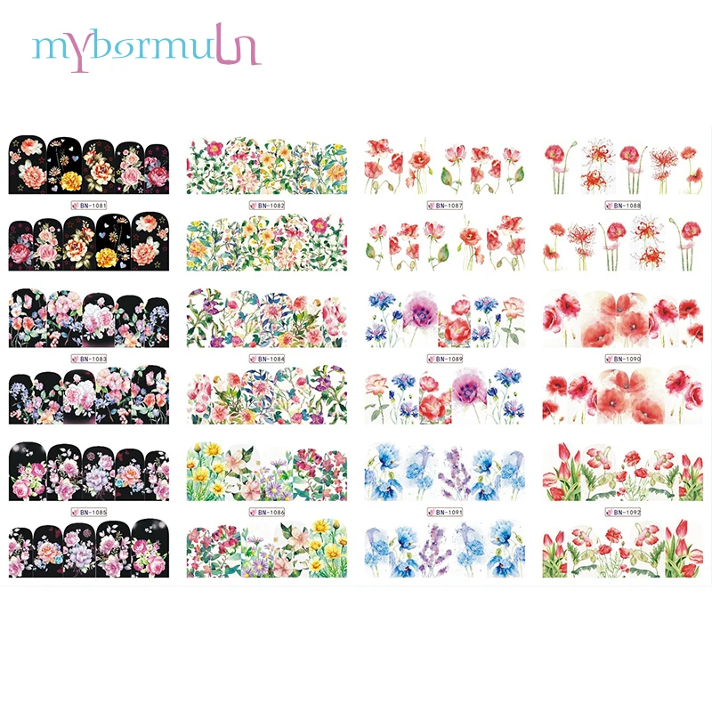 1 pcs Nail Sticker Colorful Flower Full Cover Nail Sticker tulip rose Summer Water Transfer Decal Slider Manicure BN1081-1092
1 pcs Nail Sticker Colorful Flower Full Cover Nail Sticker tulip rose Summer Water Transfer Decal Slider Manicure BN1081-1092
