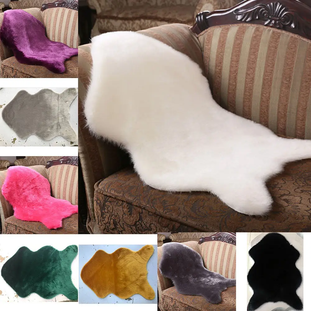 Soft Sheepskin Plain Carpet Blanket Fluffy Skin Faux Fur Fake Rug Washable Mat Small Rugs Carpet Shaggy Home Decoration
Soft Sheepskin Plain Carpet Blanket Fluffy Skin Faux Fur Fake Rug Washable Mat Small Rugs Carpet Shaggy Home Decoration