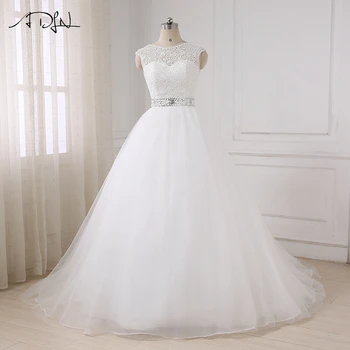 Jiayigong Cheap Princess Wedding Dresses Cap Sleeve Beaded Sashes Sequined Back Bow Lace Tulle Bridal Wedding Gowns
Jiayigong Cheap Princess Wedding Dresses Cap Sleeve Beaded Sashes Sequined Back Bow Lace Tulle Bridal Wedding Gowns