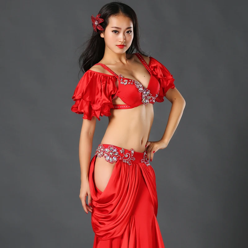 Girls luxury dance clothing satin bra/skirt 2pcs belly dance set for women belly dance suit lady Performance set B/C cup
Girls luxury dance clothing satin bra/skirt 2pcs belly dance set for women belly dance suit lady Performance set B/C cup