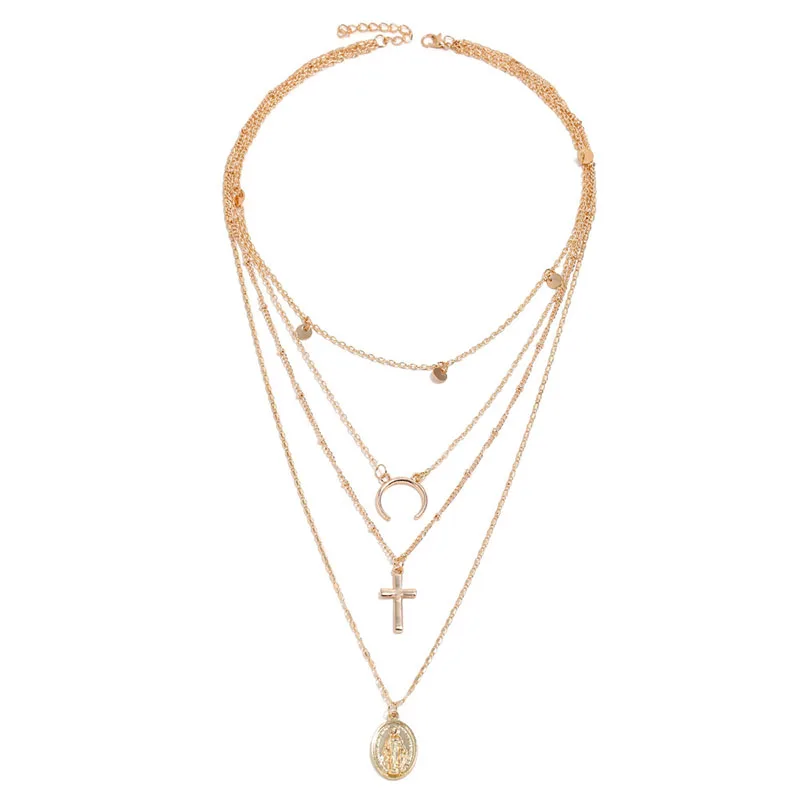 Join.Y Bohemian Multi Layer Pendant Necklace For Women Fashion Gold Geometric Charm Chains Necklace Jewerly Zinc Alloy Metal
Join.Y Bohemian Multi Layer Pendant Necklace For Women Fashion Gold Geometric Charm Chains Necklace Jewerly Zinc Alloy Metal