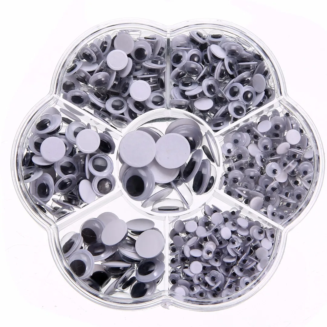 700pcs Plastic Round Wiggly Googly Eyes Self-adhesive 4/5/6/7/8/10/12mm For Doll Toy Craft DIY Decoration
700pcs Plastic Round Wiggly Googly Eyes Self-adhesive 4/5/6/7/8/10/12mm For Doll Toy Craft DIY Decoration