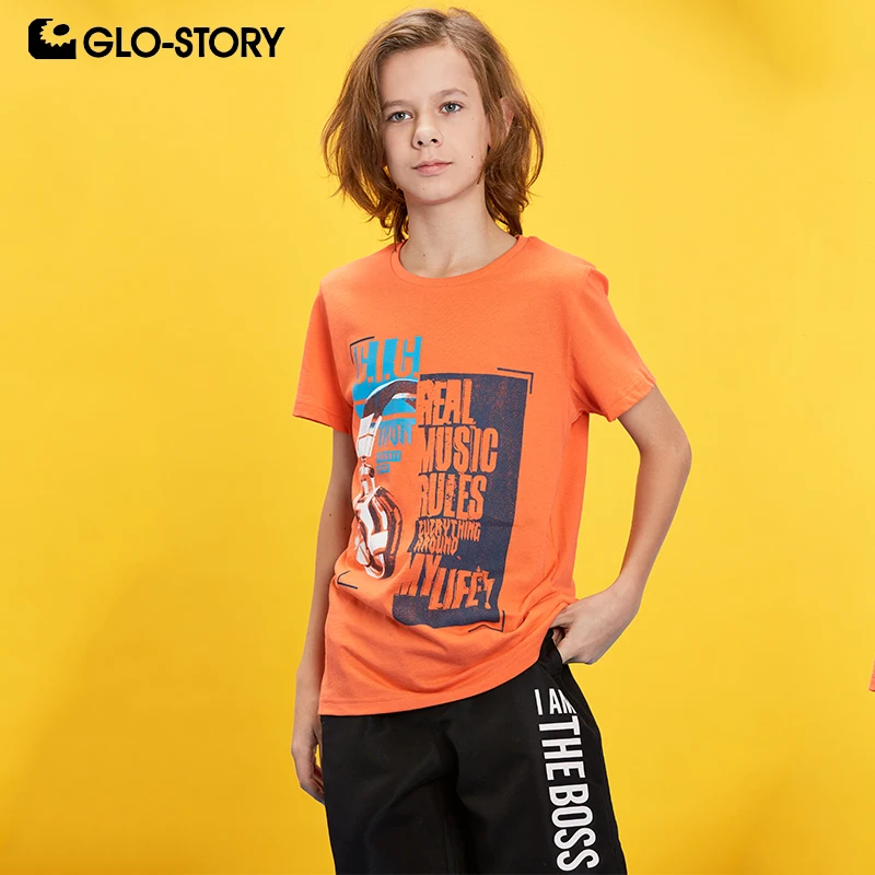 GLO-STORY Teenage Children Boys 2019 Summer Short Sleeve T-shirts Kids Boy Casual Streetwear Print Knitted Tee Tops BPO-7085
GLO-STORY Teenage Children Boys 2019 Summer Short Sleeve T-shirts Kids Boy Casual Streetwear Print Knitted Tee Tops BPO-7085