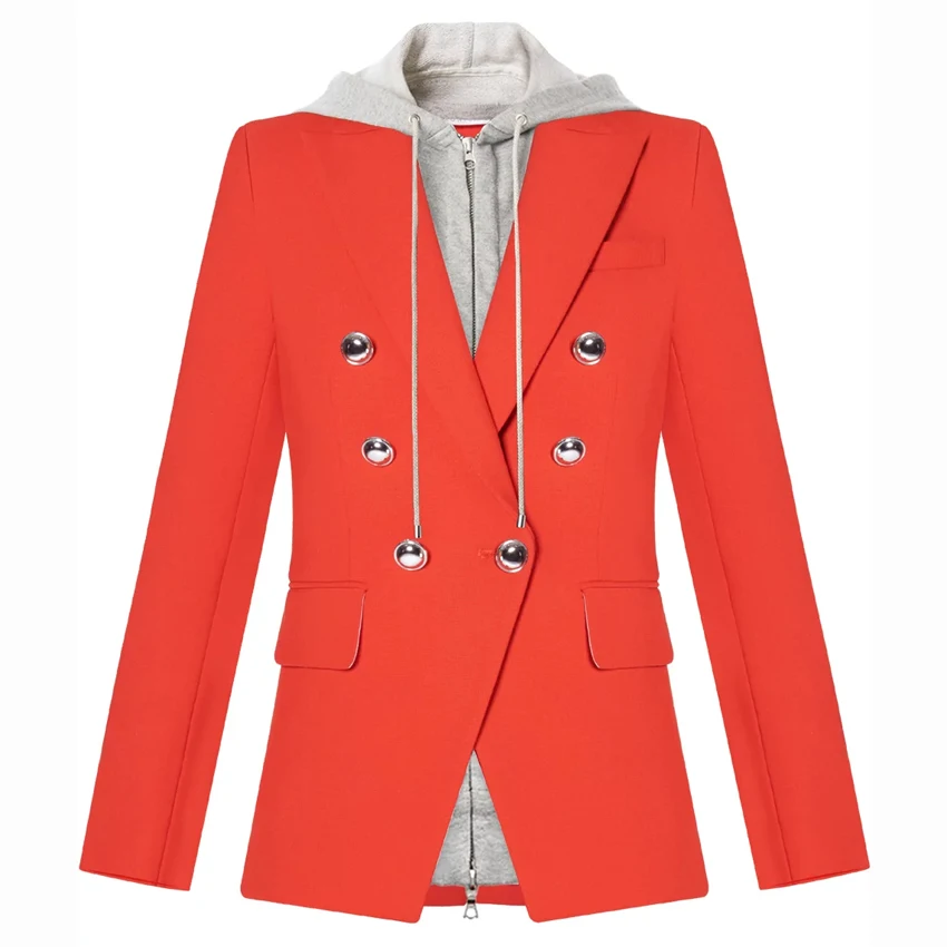 HIGH QUALITY Newest Fashion 2019 Designer Blazer Women's Removable Hooded Double Breasted Casual Blazer Jacket
HIGH QUALITY Newest Fashion 2019 Designer Blazer Women's Removable Hooded Double Breasted Casual Blazer Jacket