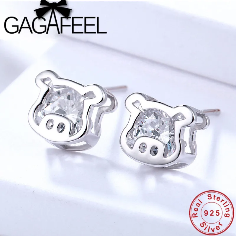 GAGAFEEL Rhinestone Lovely Pig Stud Earrings Silver 925 for Women Girls' Genuine 925 Sterling Silver Earrings Romantic Jewelry
GAGAFEEL Rhinestone Lovely Pig Stud Earrings Silver 925 for Women Girls' Genuine 925 Sterling Silver Earrings Romantic Jewelry