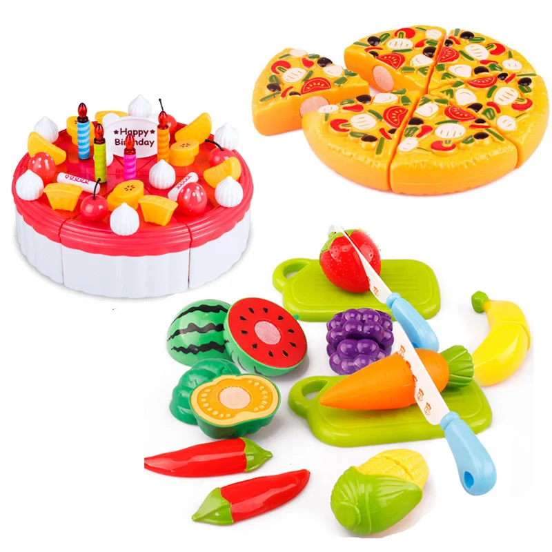 6pcs/set Hot Children Play House Toys Plastic Fruit Vegetables Cake Pizza food cutting toys Kitchen toys set
6pcs/set Hot Children Play House Toys Plastic Fruit Vegetables Cake Pizza food cutting toys Kitchen toys set