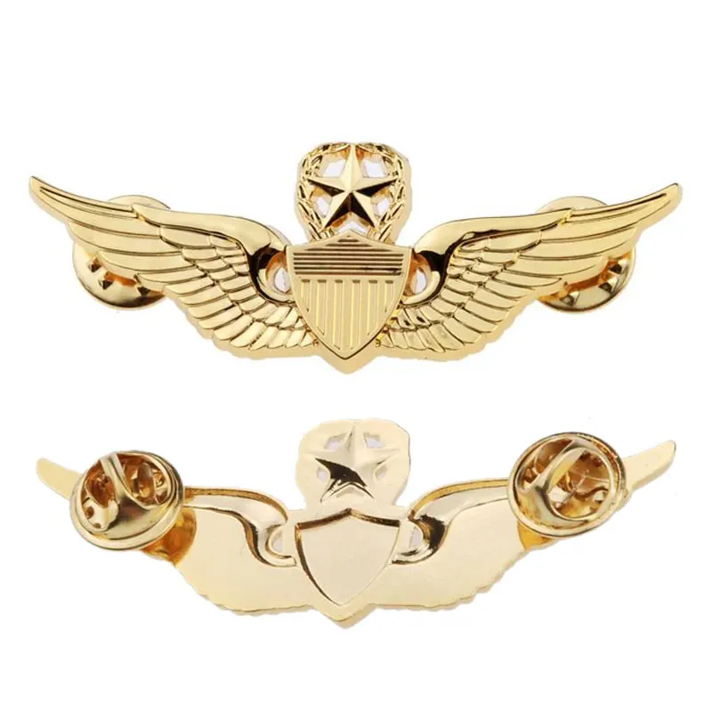 Delicate WWII USAF Wings Brooches For Men Vintage Military Command Pilot Gold Metal Wings Metal Badge Pin Brooch Army Fans Gift
Delicate WWII USAF Wings Brooches For Men Vintage Military Command Pilot Gold Metal Wings Metal Badge Pin Brooch Army Fans Gift
