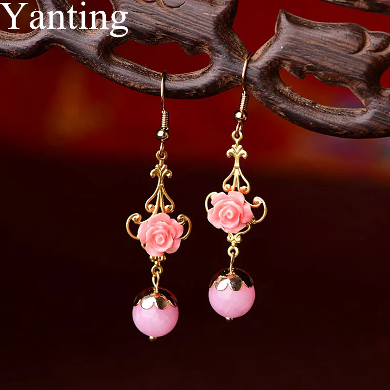 Yanting Sweet Candy Color Dangle Earrings For Women Pink Flower Earings Fashion Jewelry Party Accessories Gifts For Girls 0370
Yanting Sweet Candy Color Dangle Earrings For Women Pink Flower Earings Fashion Jewelry Party Accessories Gifts For Girls 0370