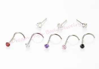 HENGKE Crystal Zircon Nose Ring Screw Nose Stud Clear Pink Red Purple CURVED OR STRAIGHT 316 SURGICAL STEEL PIN RING PIERCING
HENGKE Crystal Zircon Nose Ring Screw Nose Stud Clear Pink Red Purple CURVED OR STRAIGHT 316 SURGICAL STEEL PIN RING PIERCING