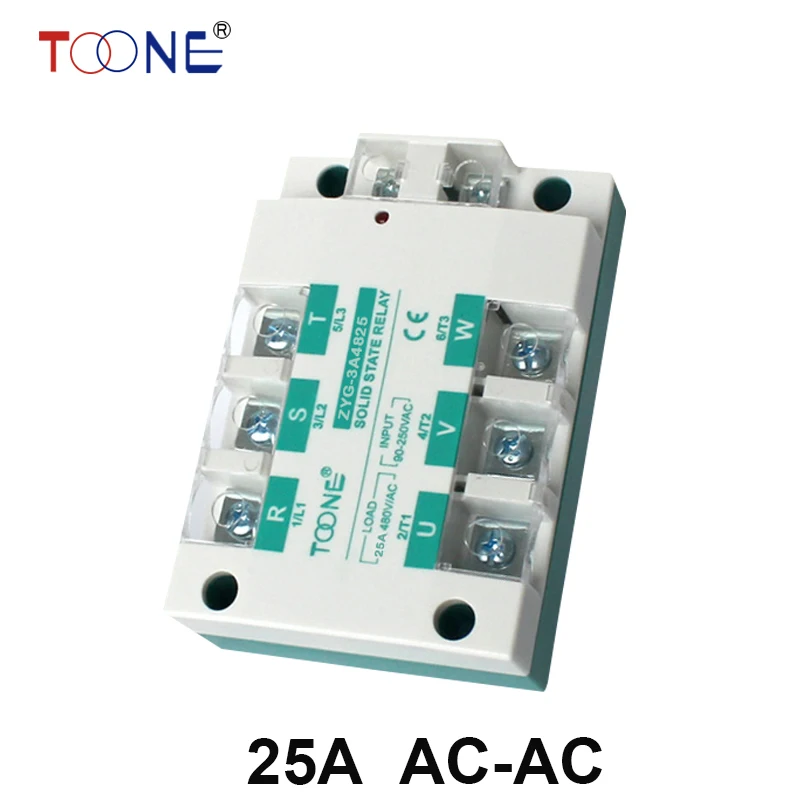 25A AC control AC SSR three phase Solid state relay ZYG-3A4825 
25A AC control AC SSR three phase Solid state relay ZYG-3A4825