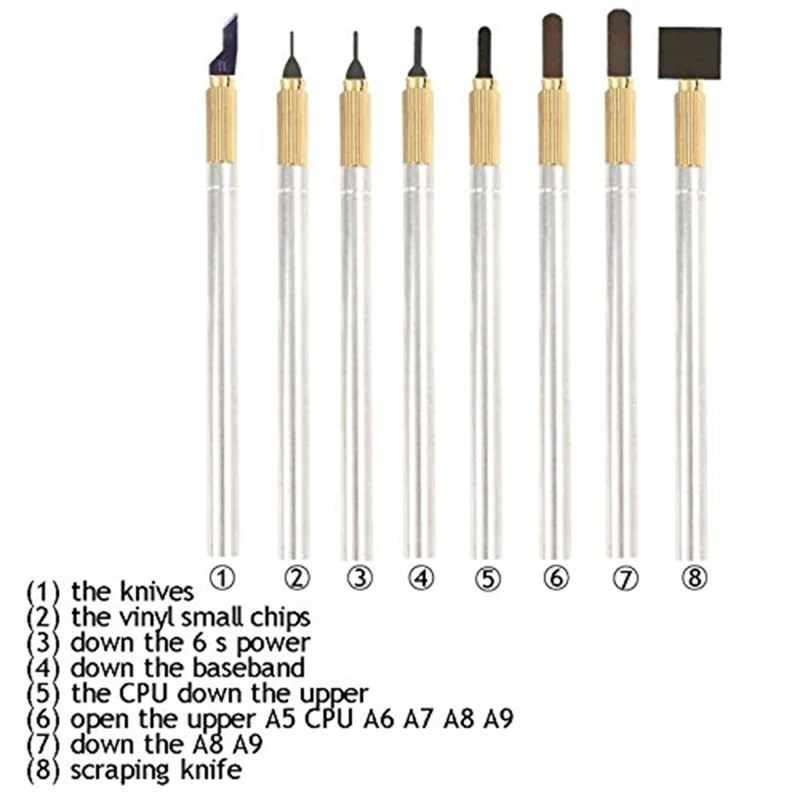 New Universal 10 in 1 Professional Knife Set Motherboard CPU Chip Disassemble BGA Repair Tools for iphone 7/7plus all iPhone
New Universal 10 in 1 Professional Knife Set Motherboard CPU Chip Disassemble BGA Repair Tools for iphone 7/7plus all iPhone