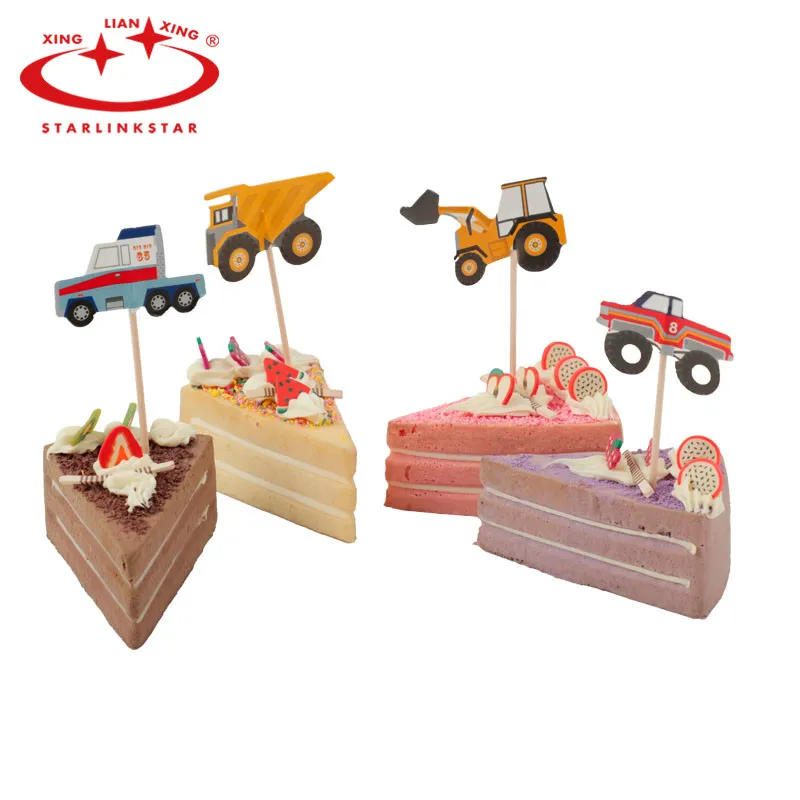 24 pcs Cake Dessert Card Inserted Prod with Car Tractor Pattern Decoration Card Birthday Cake Picks Children Decoration Tools
24 pcs Cake Dessert Card Inserted Prod with Car Tractor Pattern Decoration Card Birthday Cake Picks Children Decoration Tools