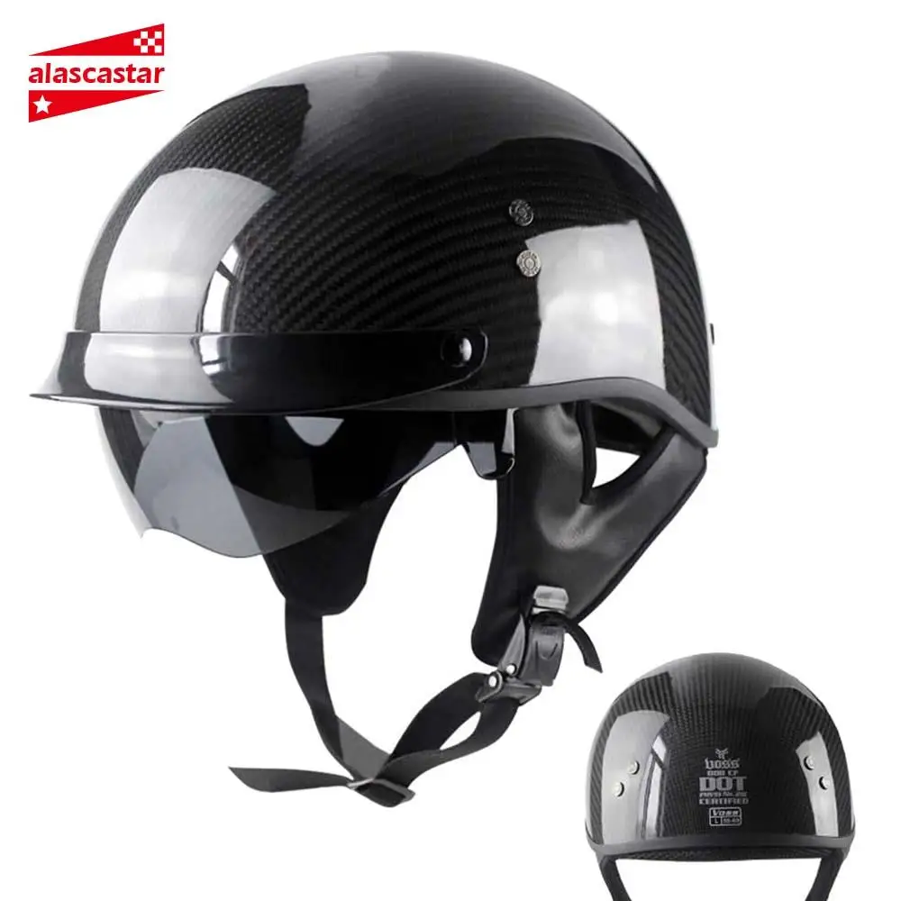 New Retro Motorcycle Helmet Carbon Fiber 1/2 Open Face Half Helmet Cruiser Touring Chopper Biker Capacete Casco Moto Helmet DOT
New Retro Motorcycle Helmet Carbon Fiber 1/2 Open Face Half Helmet Cruiser Touring Chopper Biker Capacete Casco Moto Helmet DOT