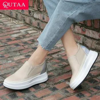 QUTAA 2019 Women Shoes Platform Cow Leather+pu Elegant Round Toe Women Pumps Slip on Wedges Heel Women Pumps Size 34-39
QUTAA 2019 Women Shoes Platform Cow Leather+pu Elegant Round Toe Women Pumps Slip on Wedges Heel Women Pumps Size 34-39