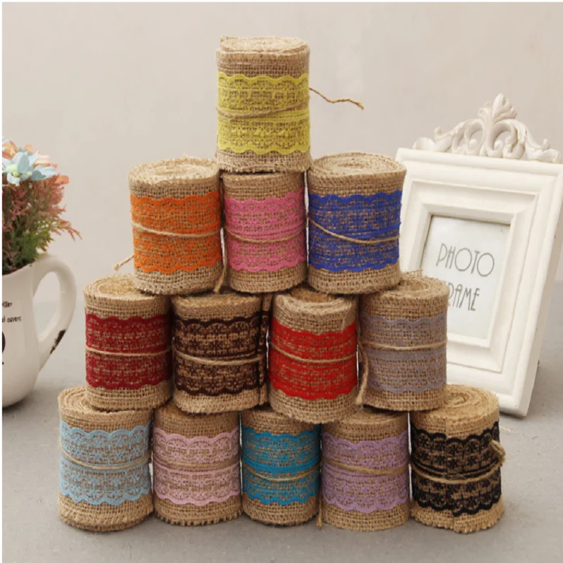 Wedding Party DIY Craft Wide Jute Lace Ribbon Hessian Lace Trim Home Vase Decoration Gift Packaging
Wedding Party DIY Craft Wide Jute Lace Ribbon Hessian Lace Trim Home Vase Decoration Gift Packaging